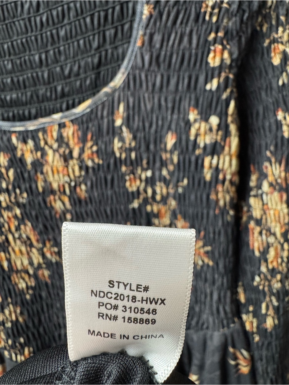Worth Collective Honor Long Sleeve Maxi Dress Dark Floral Pattern Black Medium - Picture 6 of 12